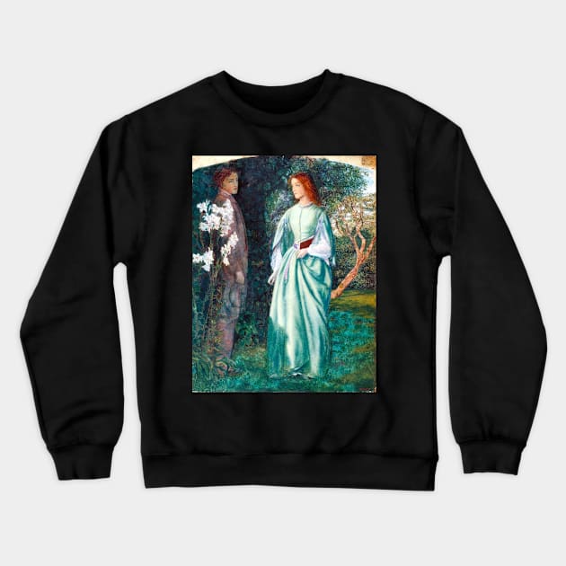 Aurora Leigh’s Dismissal of Romney (The Tryst) - Arthur Hughes Crewneck Sweatshirt by forgottenbeauty